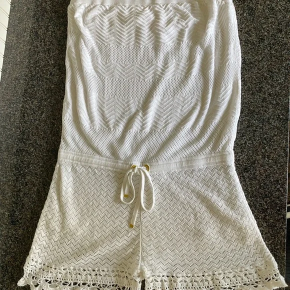 Lilly Pulitzer White Strapless Romper Large - Picture 3 of 9
